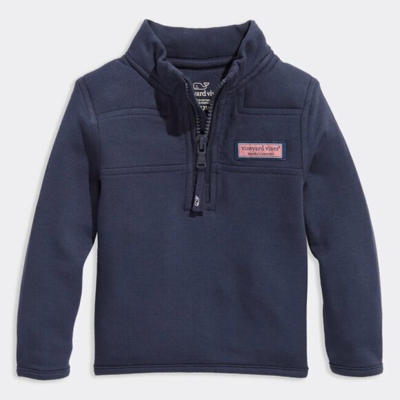 Vineyard Vines Dark Blue Half-Zip Sweater | Shep Shirt 6-12M - Picture 1 of 4